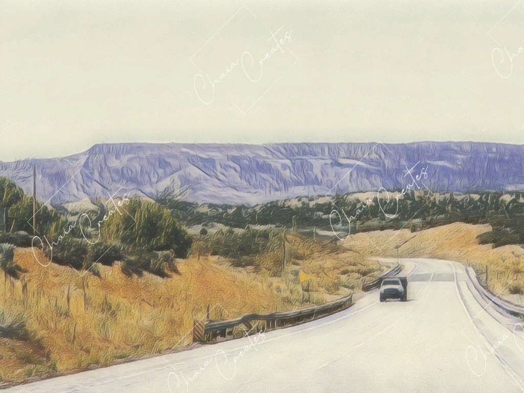 Southwestern Mountain Highway in Colored Pencil