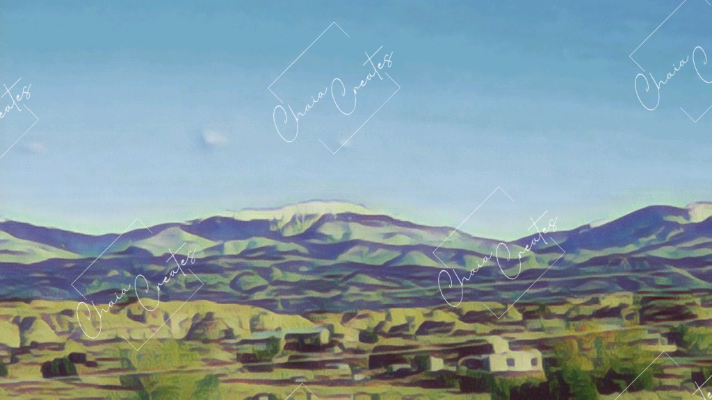Mountain Town in Oil&nbsp;Paint