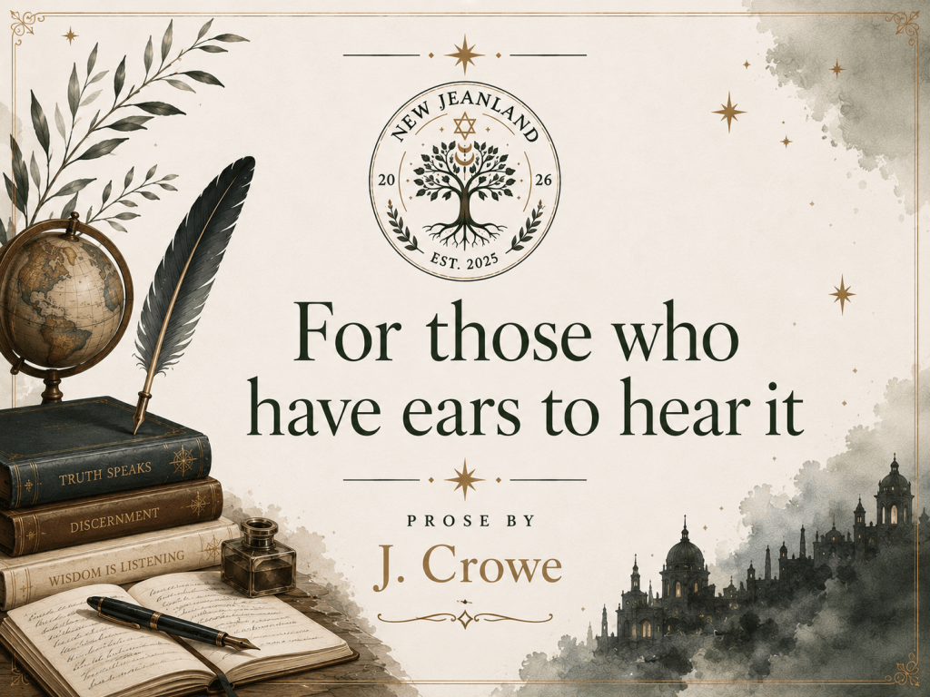 For Those Who Have Ears to Hear&nbsp;It