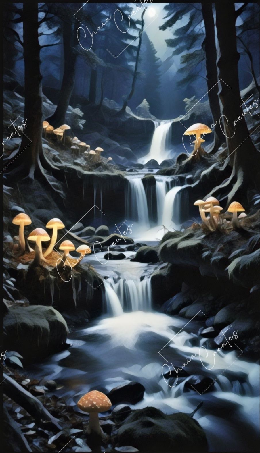 Mystic Falls of the Moonlit&nbsp;Forest