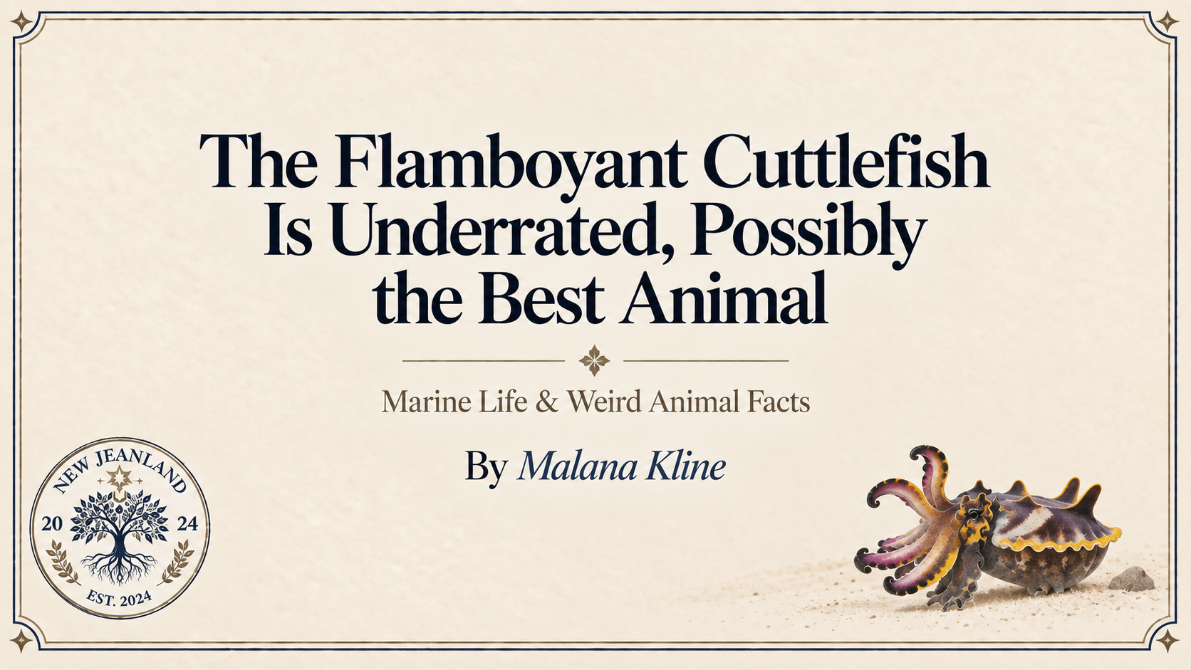 The Flamboyant Cuttlefish Is Underrated, Possibly the Best Animal | Marine Life & Weird Animal Facts