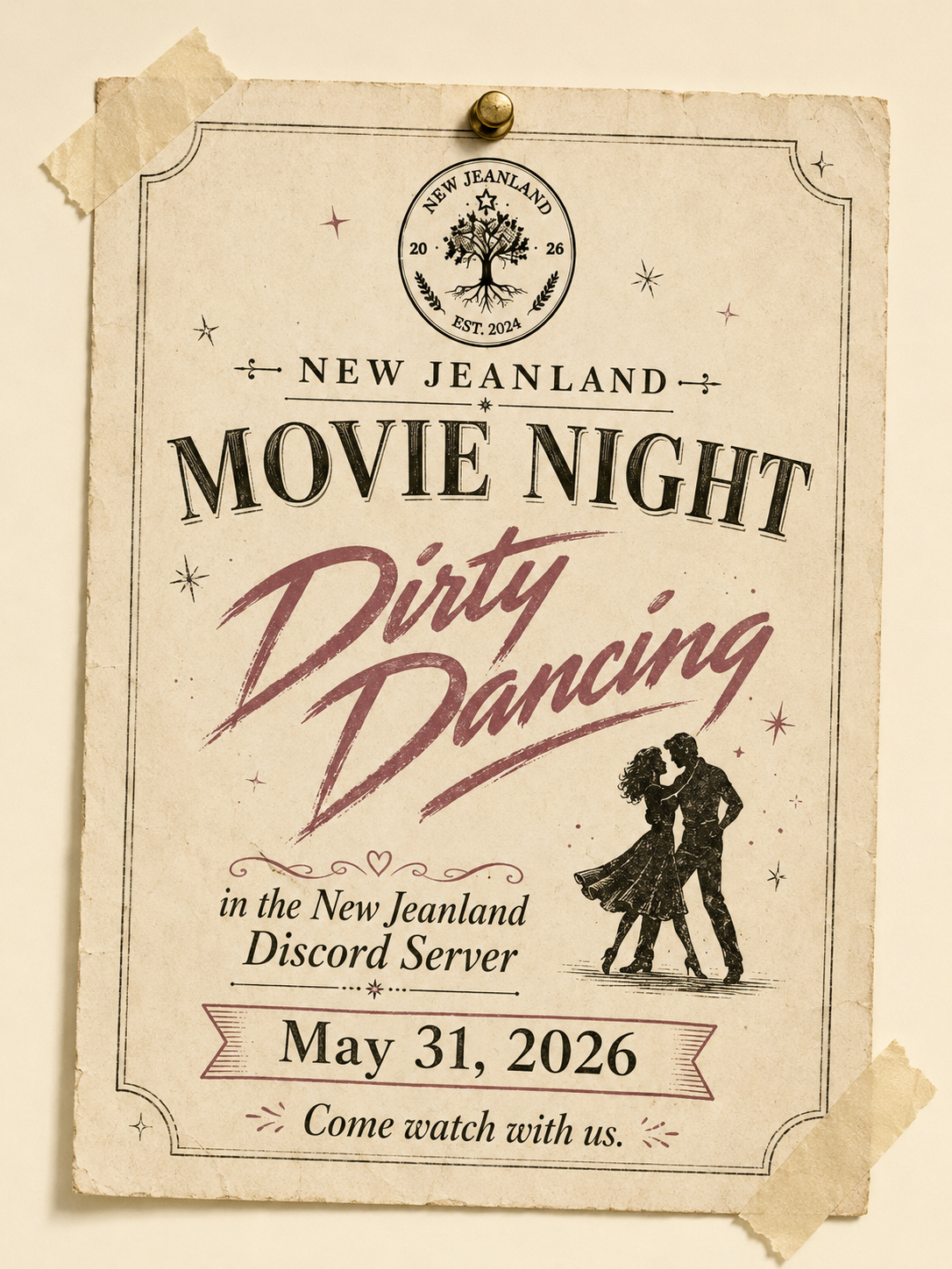 Upcoming Movie Night: Dirty Dancing