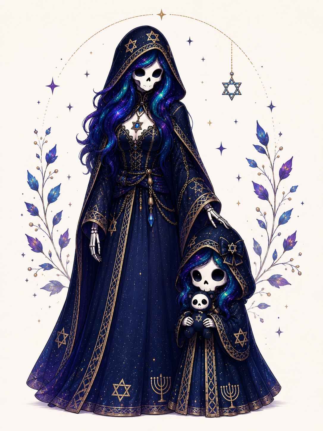 The Smallest Constellation | Miri & Chibi Reaper Celestial Fantasy Art