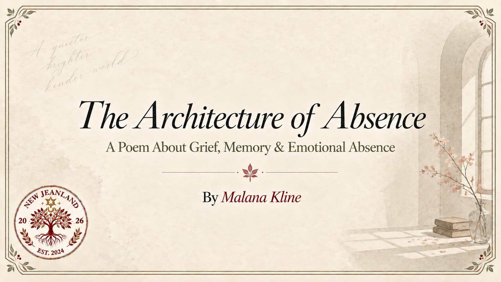 The Architecture of Absence | A Poem About Grief, Memory & Emotional Absence