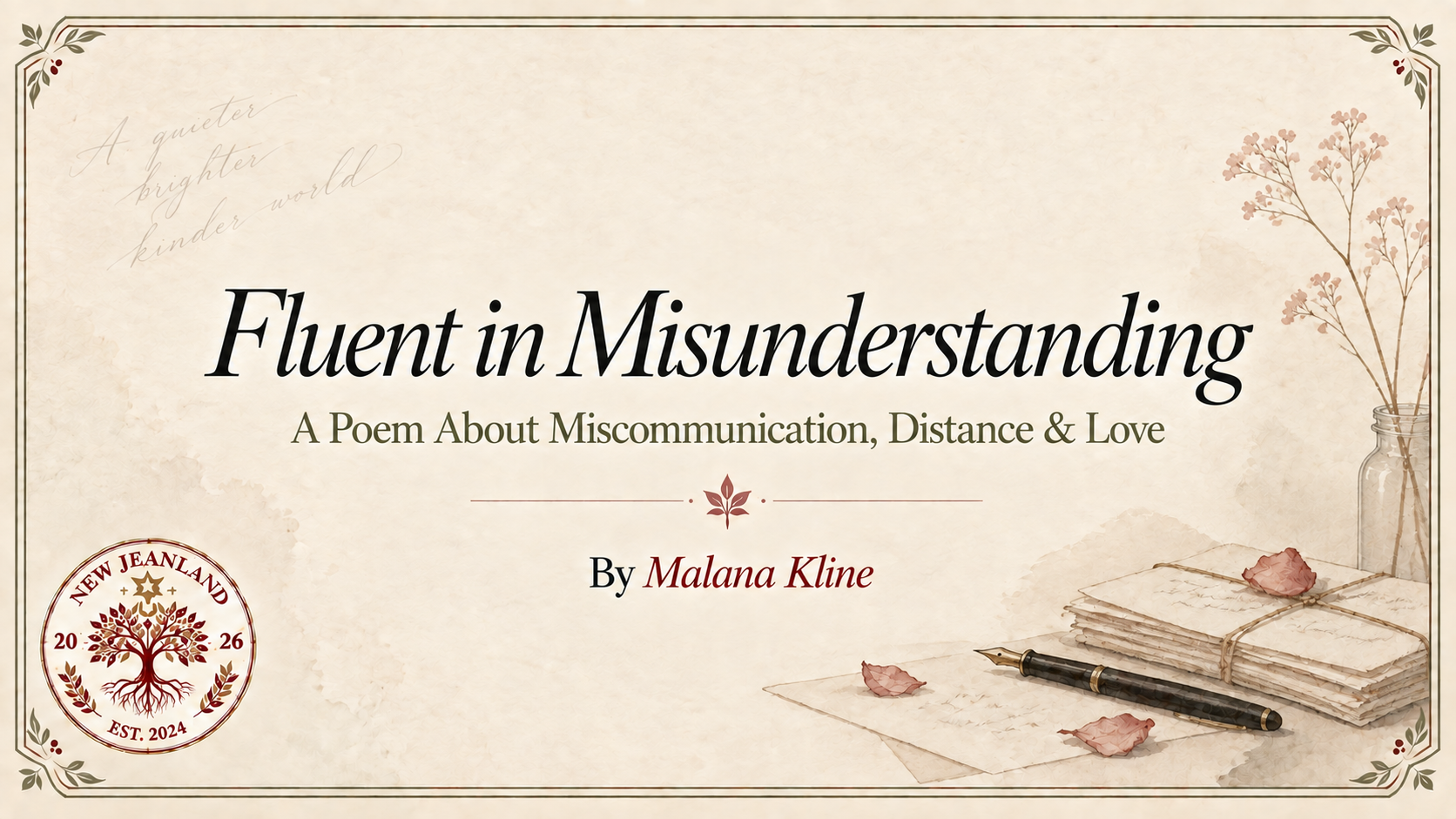 Fluent in Misunderstanding | A Poem About Miscommunication, Distance & Love