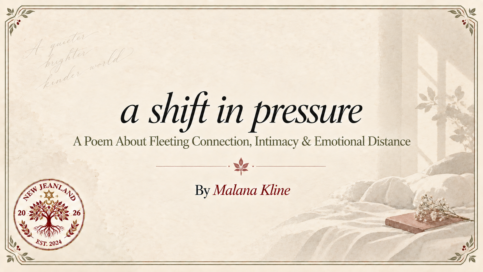 a shift in pressure | A Poem About Fleeting Connection, Intimacy & Emotional Distance