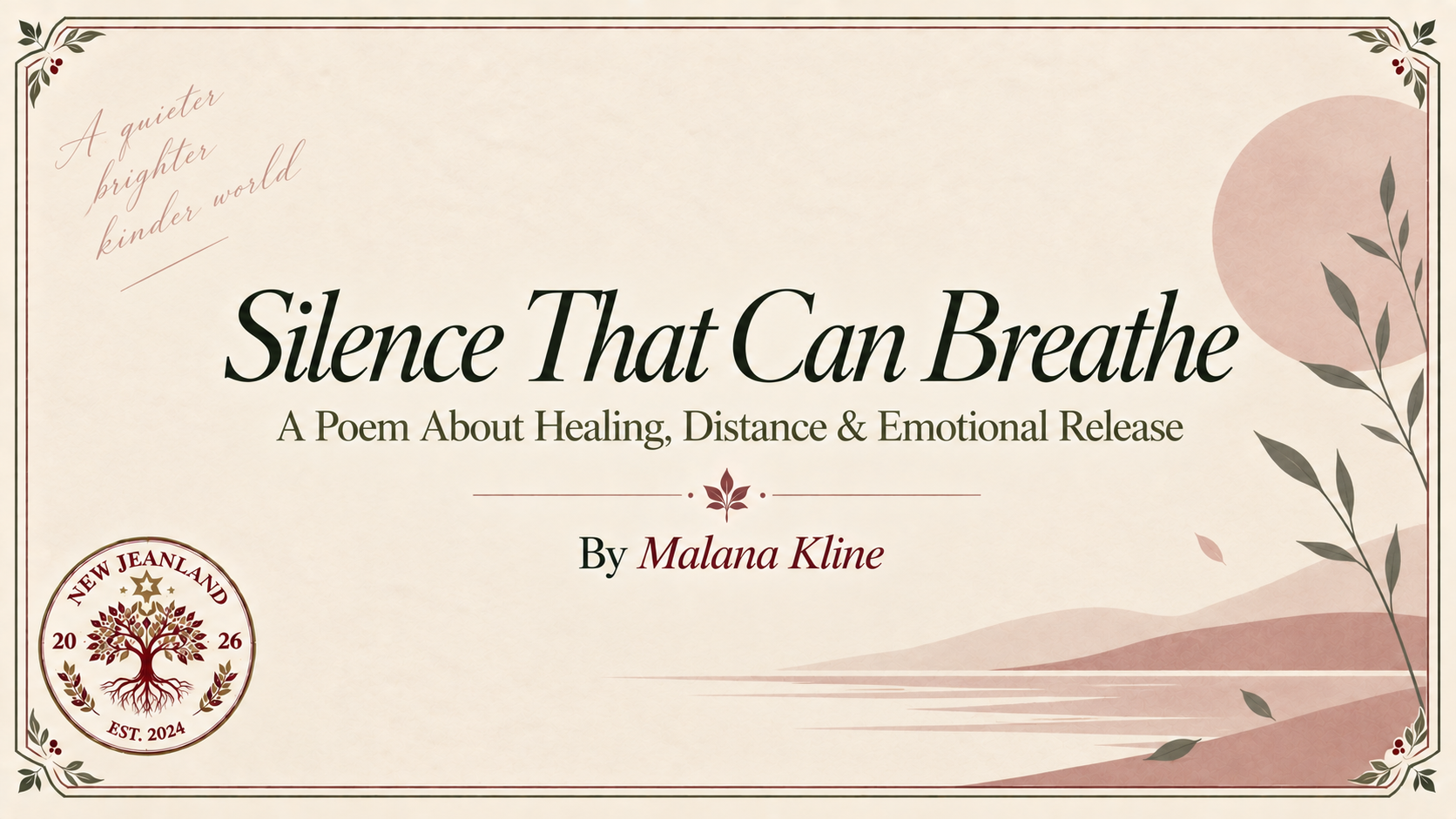 Silence That Can Breathe | A Poem About Healing, Distance & Emotional Release