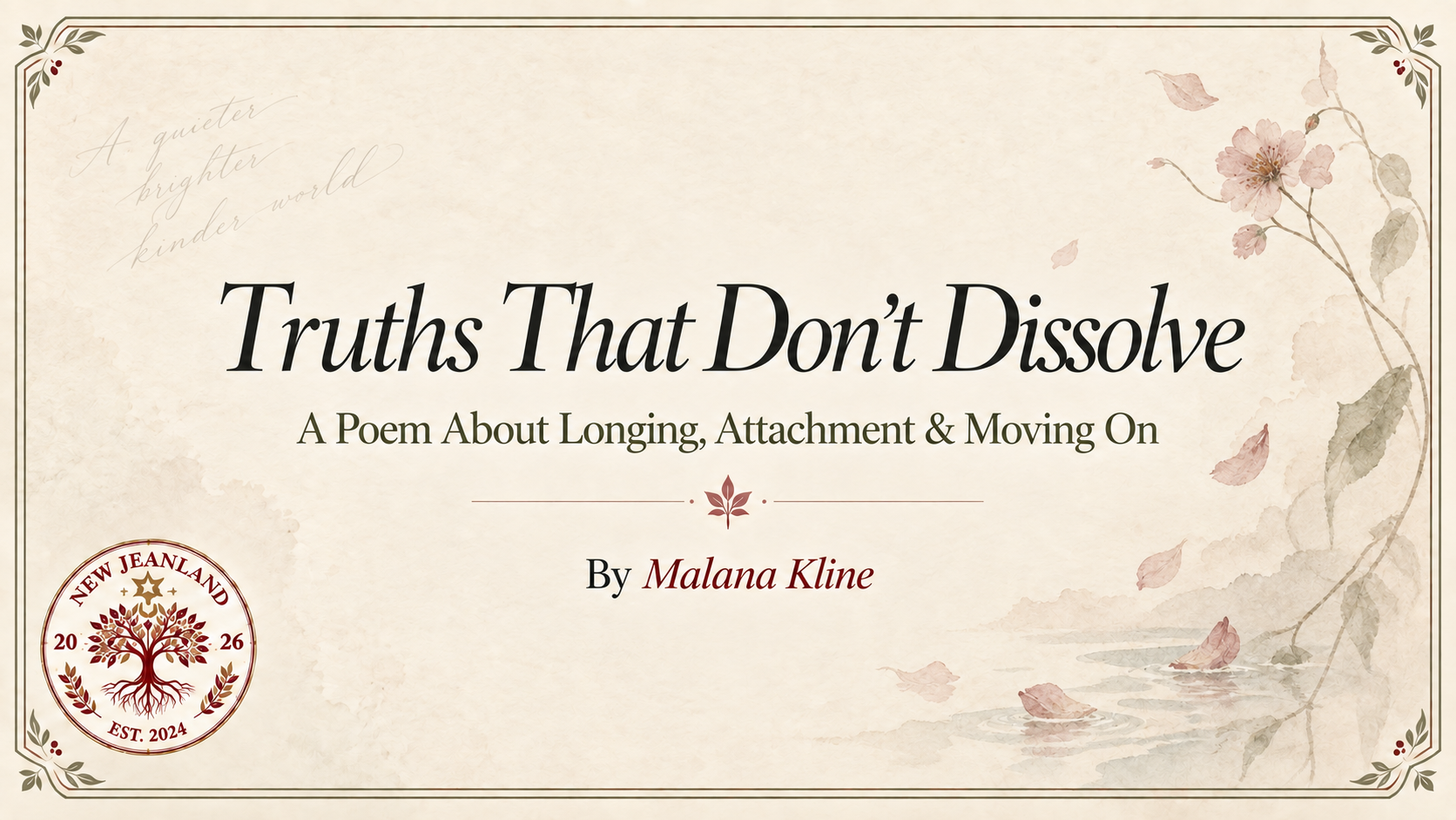 Truths That Don’t Dissolve | A Poem About Longing, Attachment & Moving On