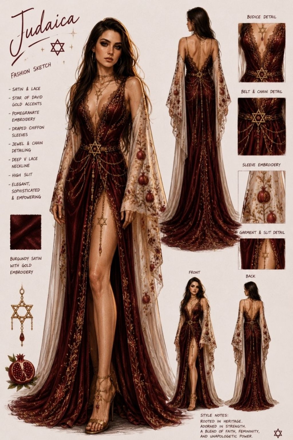 Judaica Fashion Sketch No.&nbsp;1