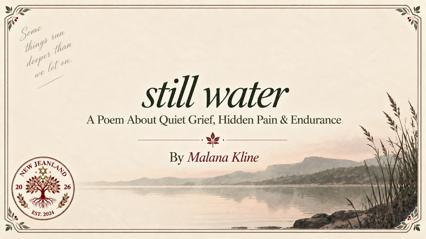still water | A Poem About Quiet Grief, Hidden Pain & Endurance