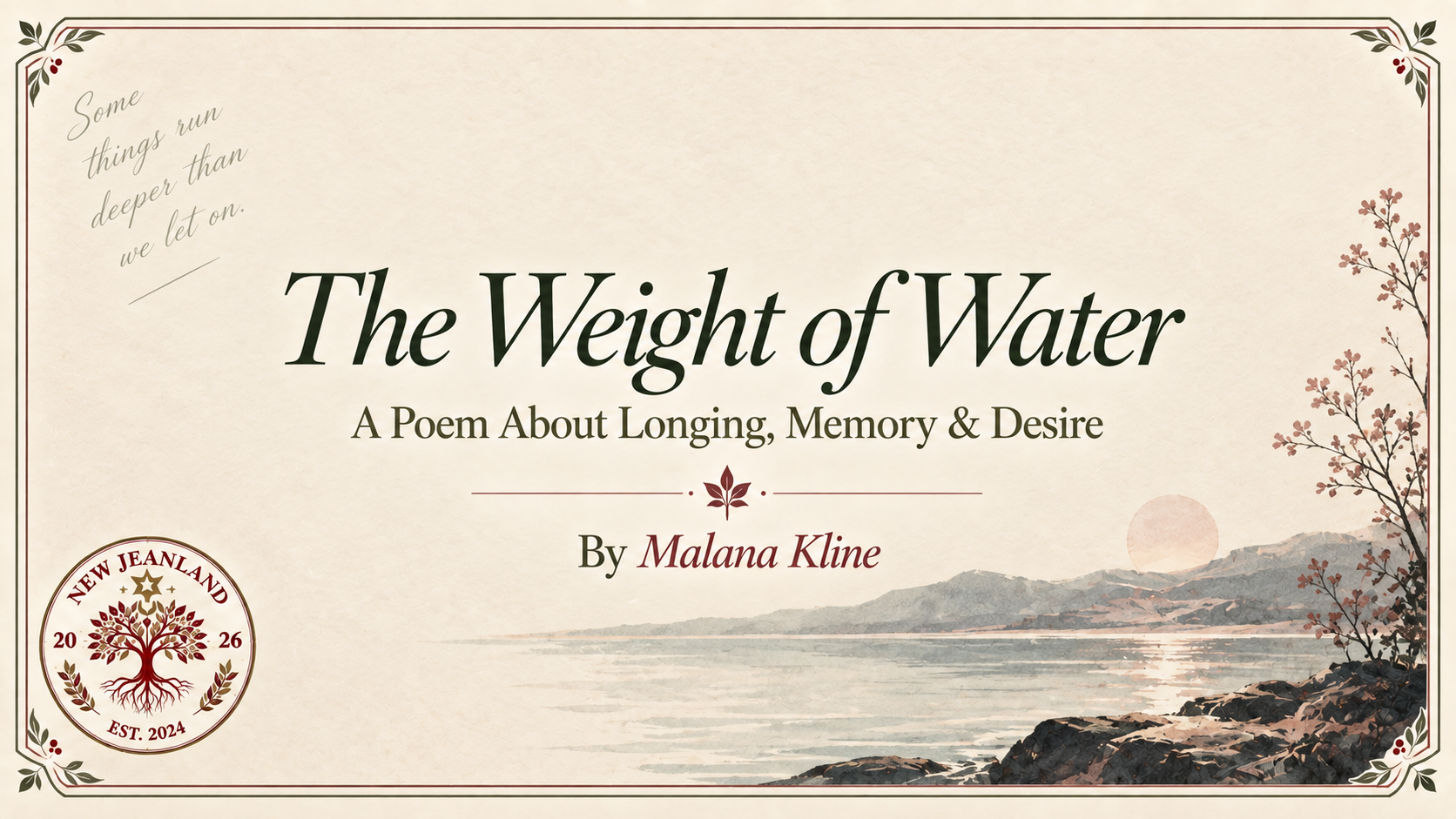 The Weight of Water | A Poem About Longing, Memory & Desire