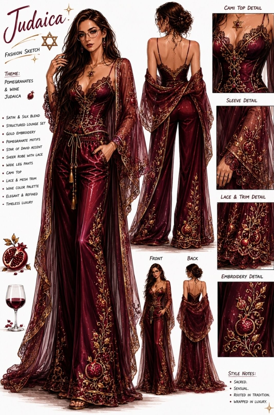Judaica Fashion Sketch No. 7