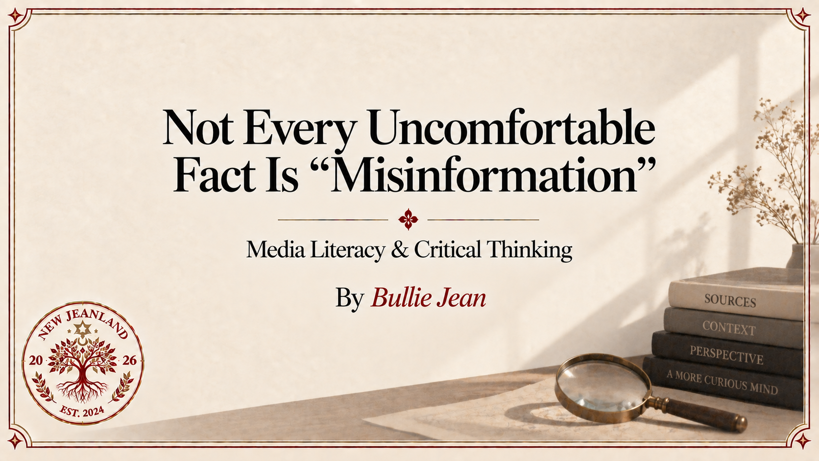 Not Every Uncomfortable Fact Is “Misinformation” | Media Literacy & Critical Thinking