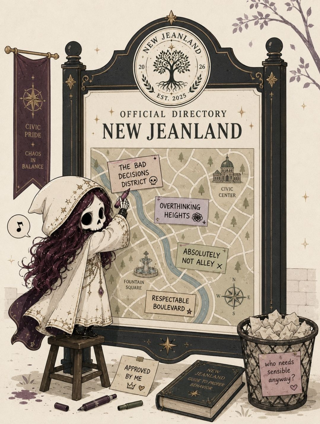 Redirecting the Directory | New Jeanland Bureaucracy, Chibi Art & Mischief