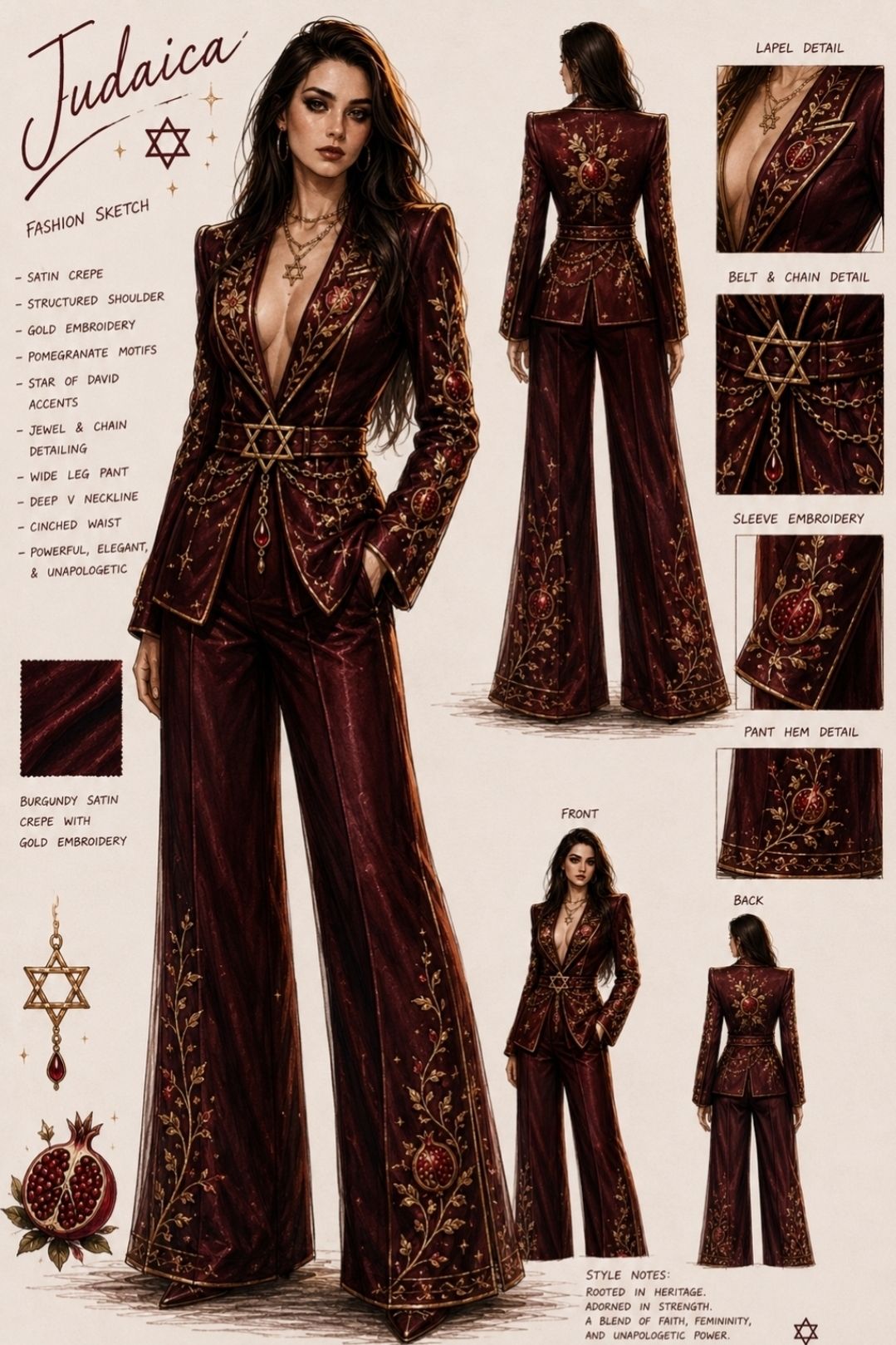 Judaica Fashion Sketch No. 2