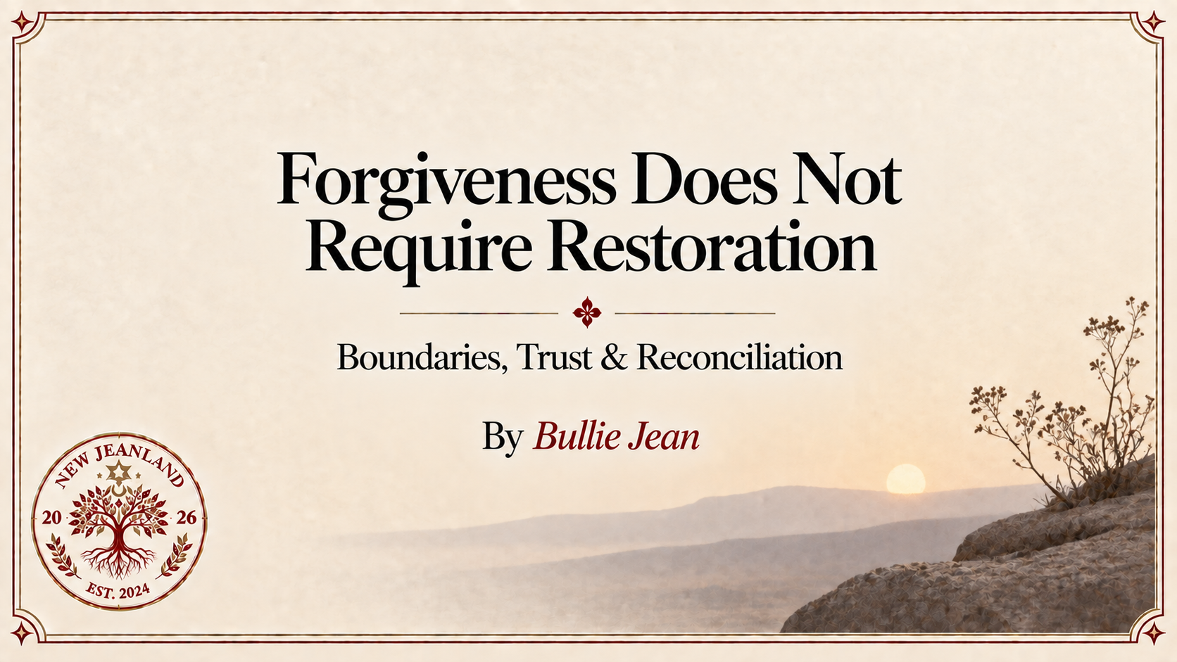 Forgiveness Does Not Require Restoration | Boundaries, Trust & Reconciliation