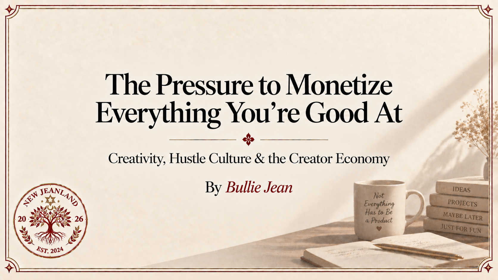 The Pressure to Monetize Everything You’re Good At | Creativity, Hustle Culture & the Creator Economy