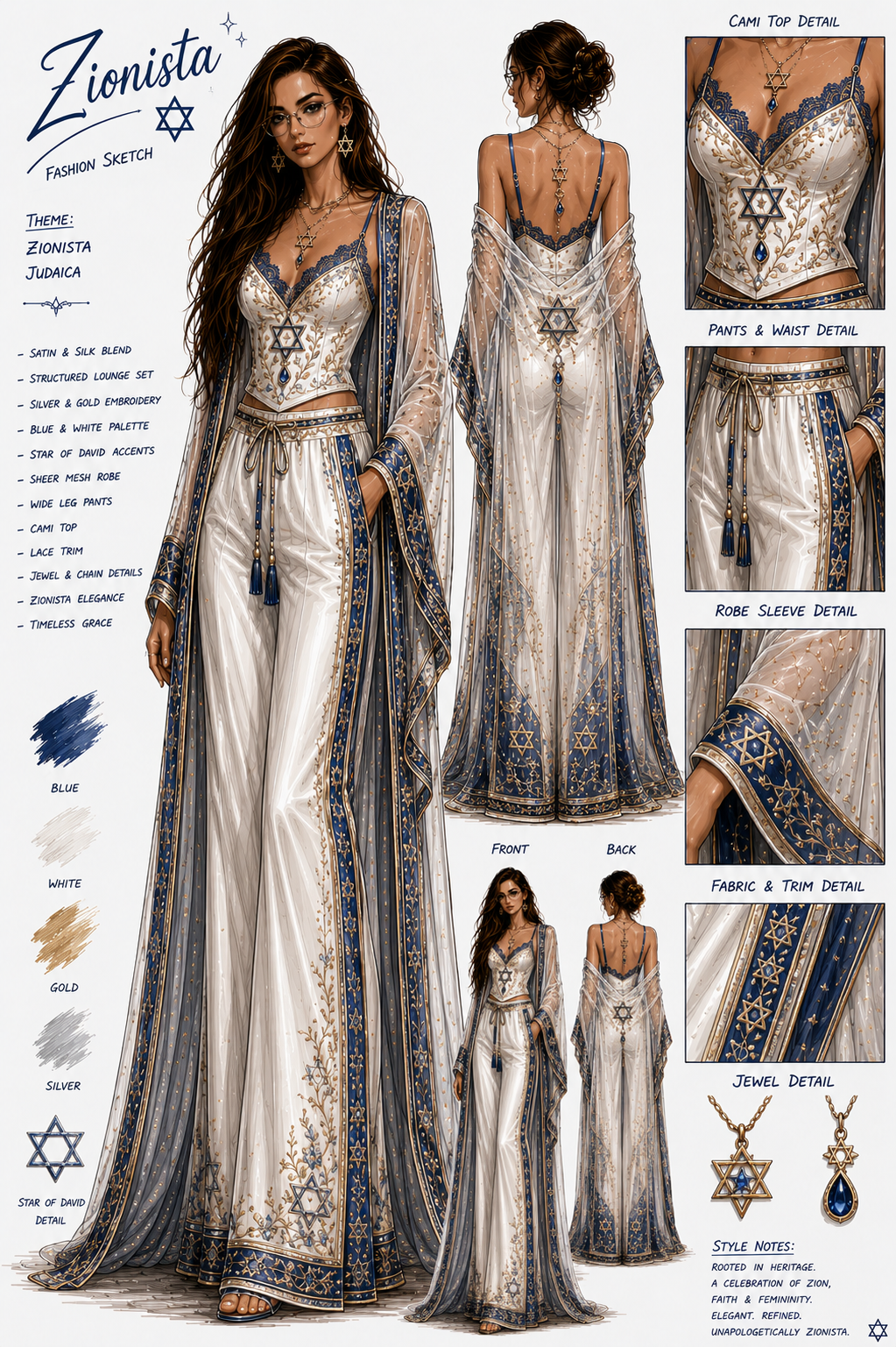 Zionista Fashion Sketch No. 7