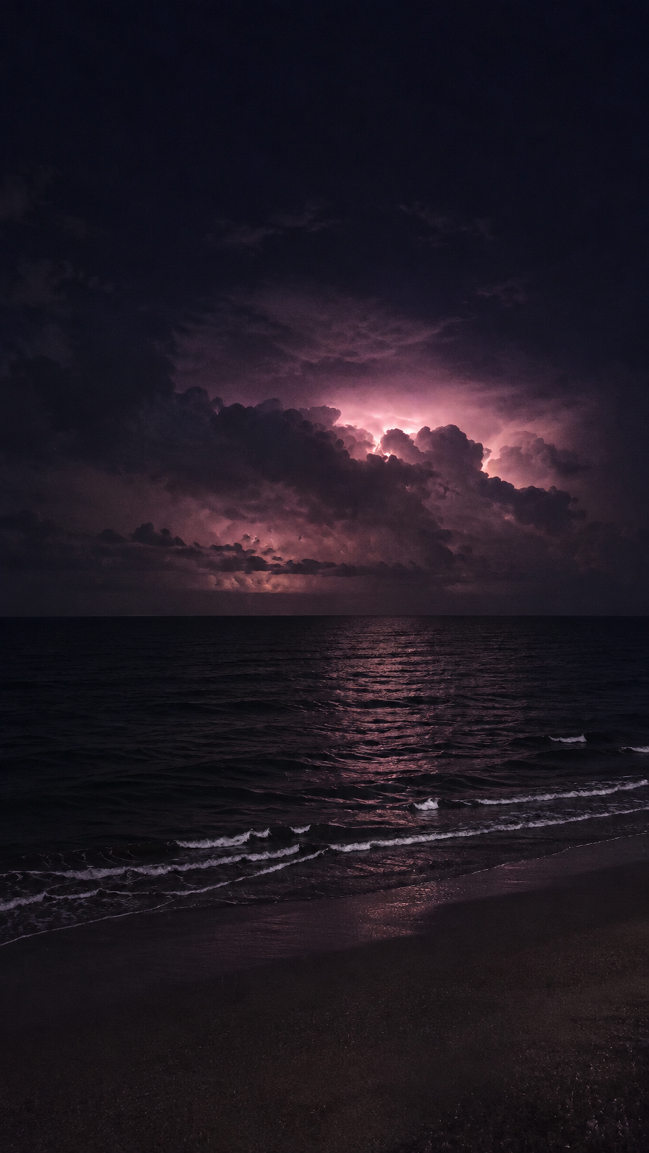 Electric Horizon | Lightning Storm Over the Ocean at Night