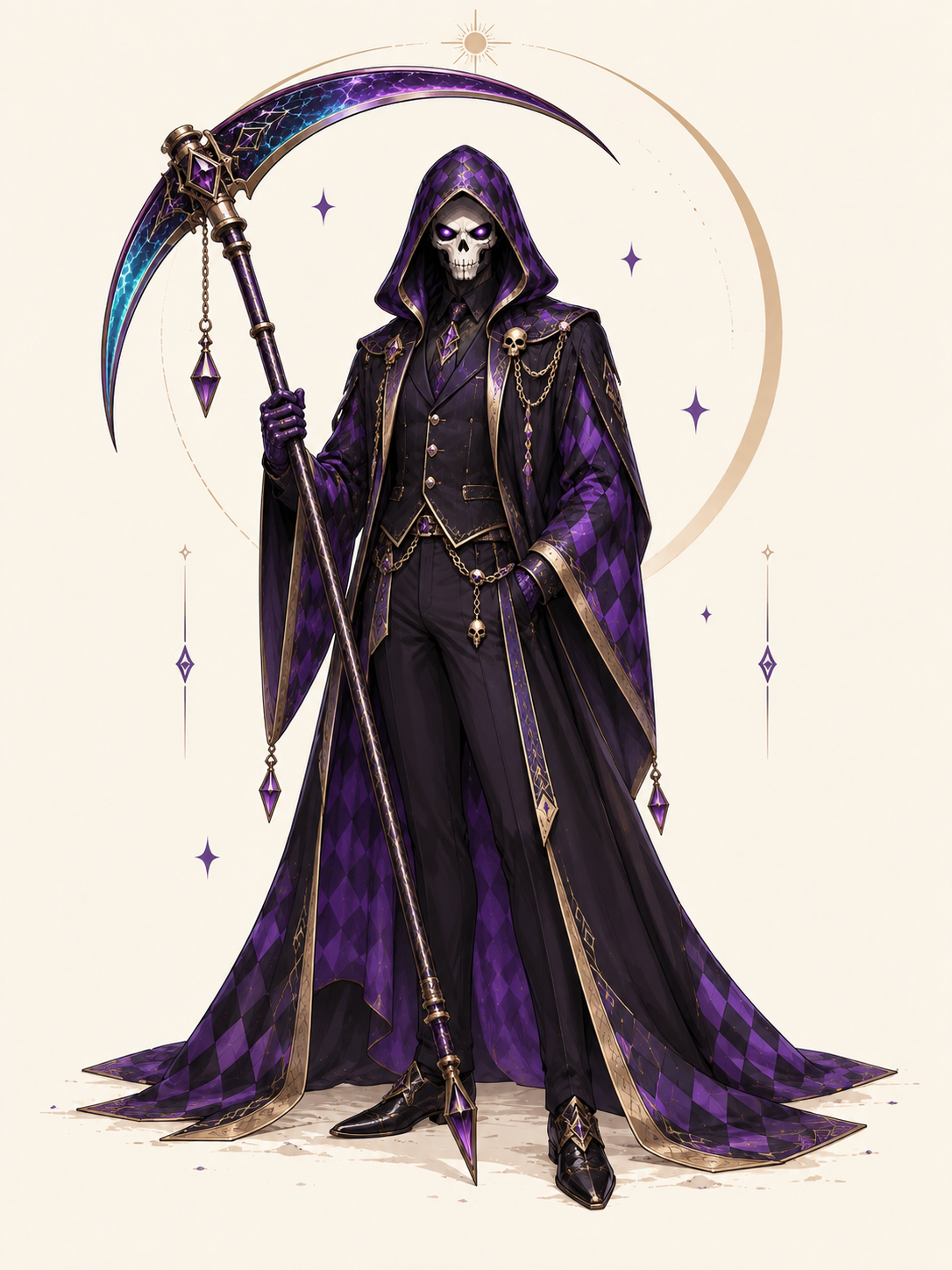 The Last Hand | Purple Harlequin Reaper Art