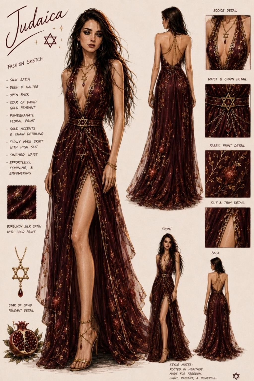 Judaica Fashion Sketch No.&nbsp;4