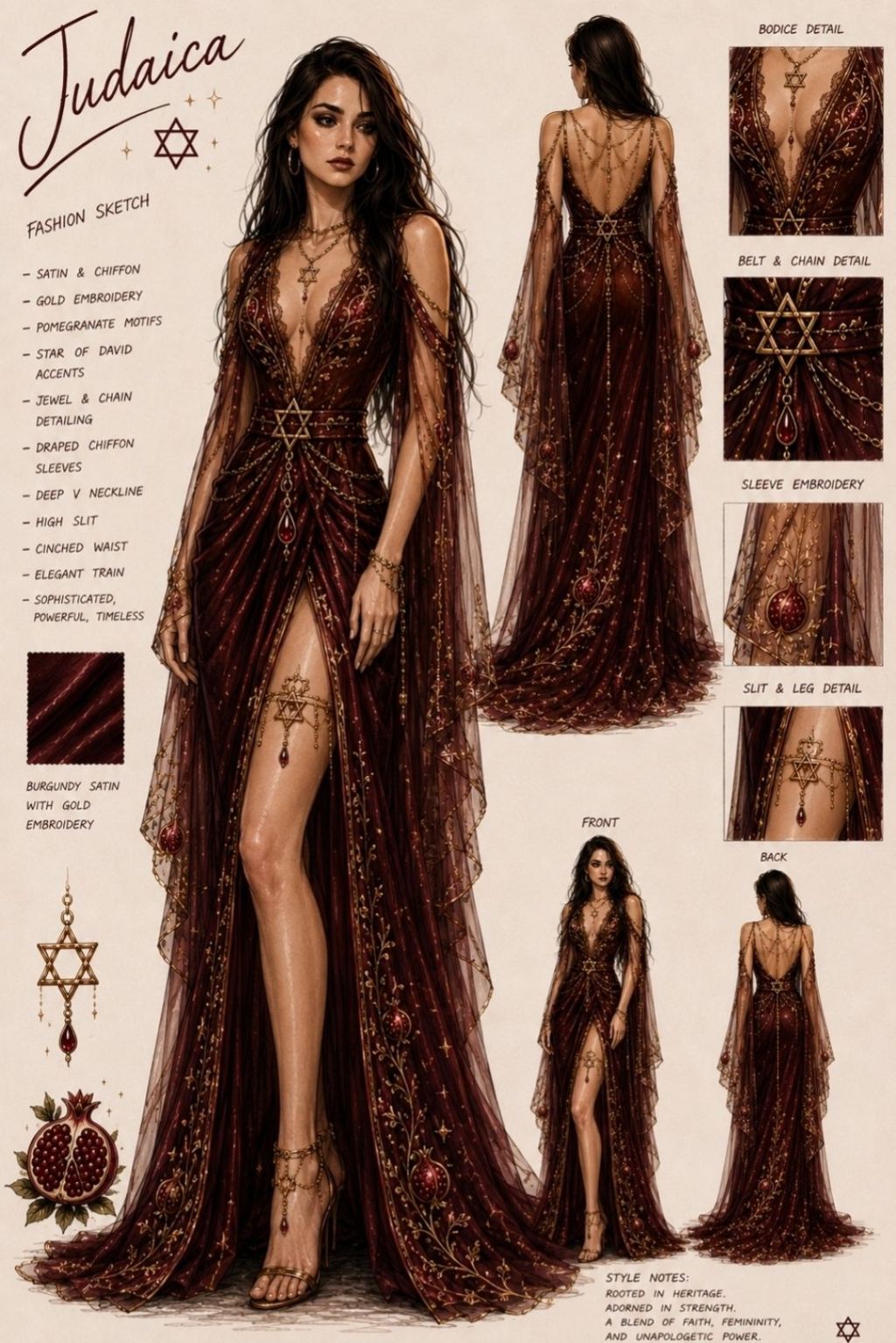 Judaica Fashion Sketch No.&nbsp;5