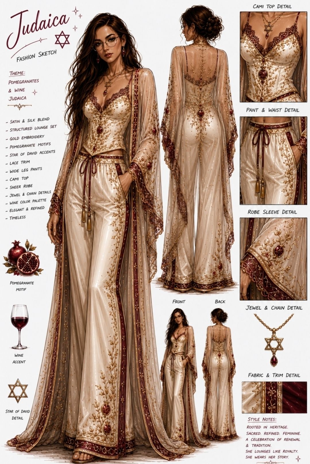 Judaica Fashion Sketch No. 8