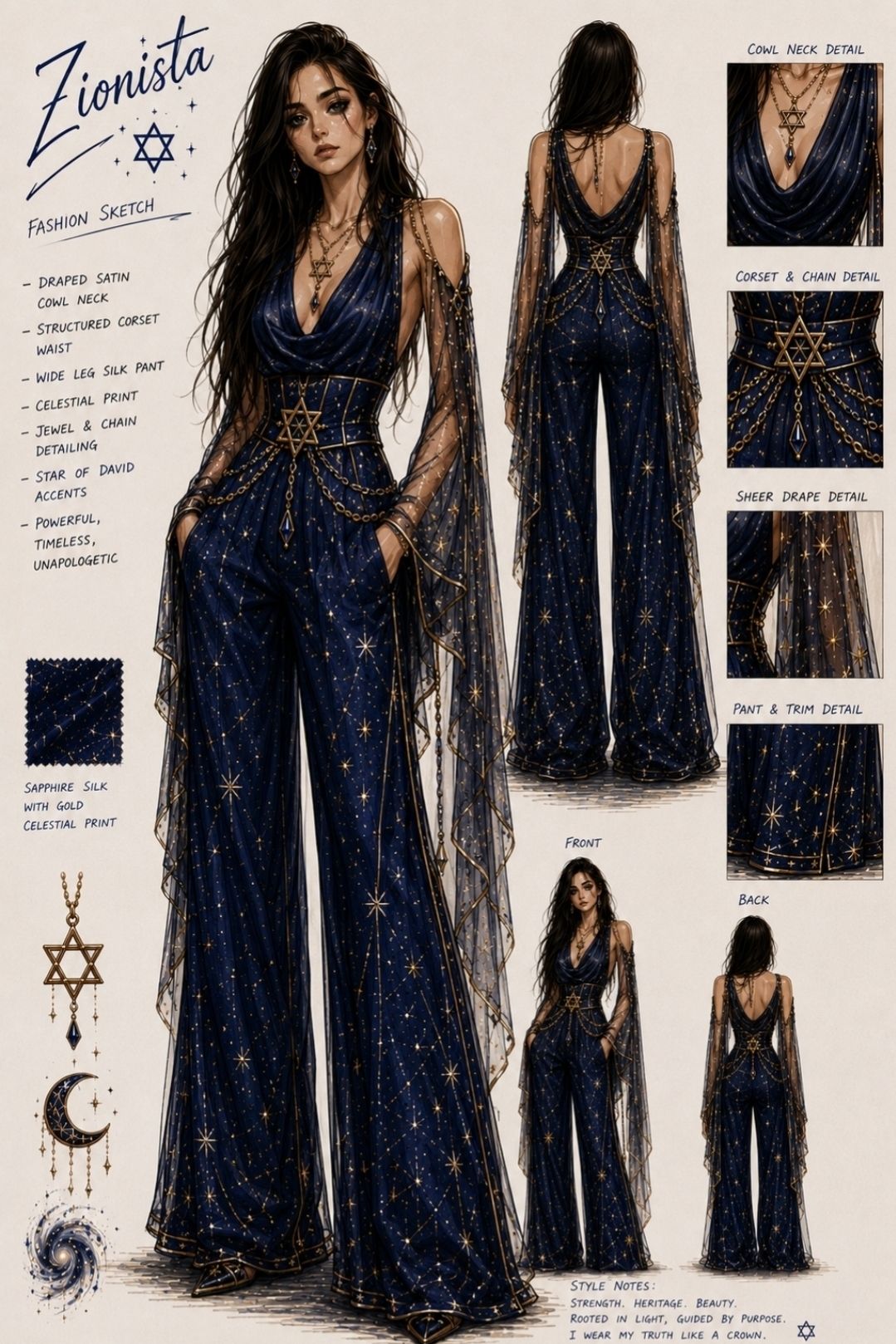 Zionista Fashion Sketch No. 2