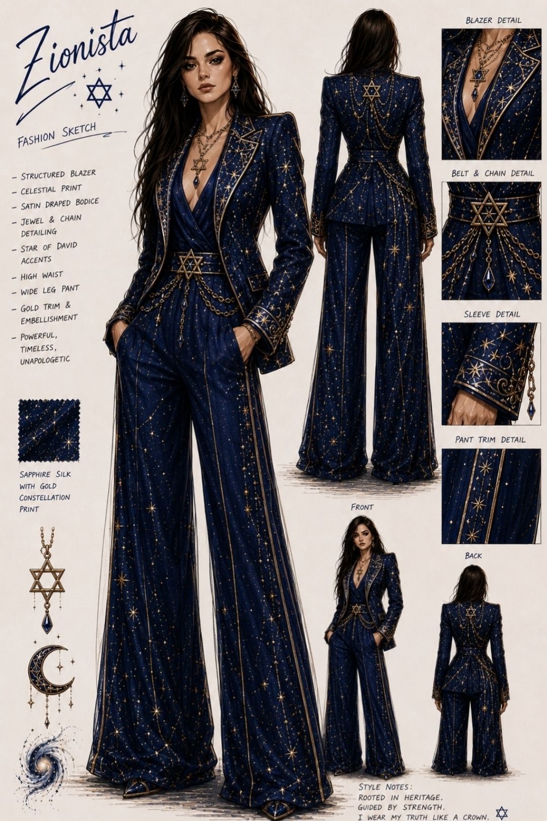 Zionista Fashion Sketch No. 3