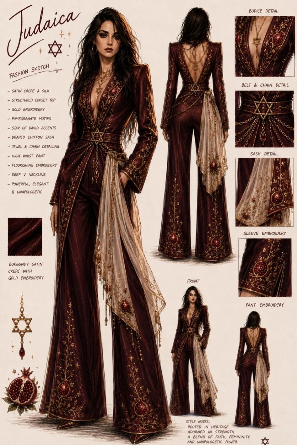 Judaica Fashion Sketch No.&nbsp;3